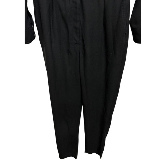 Boden Solid Black Zada Jumpsuit Long Sleeve Button Zipper Size US 4R UK 8R - Picture 5 of 8